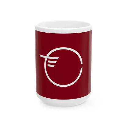 Flag of Tamakawa Fukushima (Japan) White Coffee Mug 15oz - Go Mug Yourself