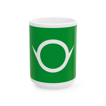 Flag of Tamamura Gunma (Japan) White Coffee Mug 15oz - Go Mug Yourself