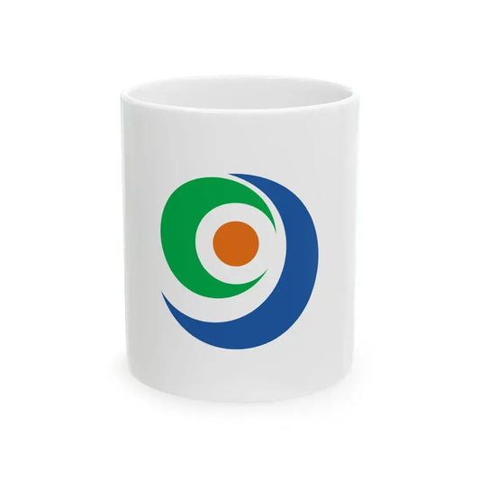 Flag of Tamana Kumamoto (Japan) White Coffee Mug 11oz - Go Mug Yourself