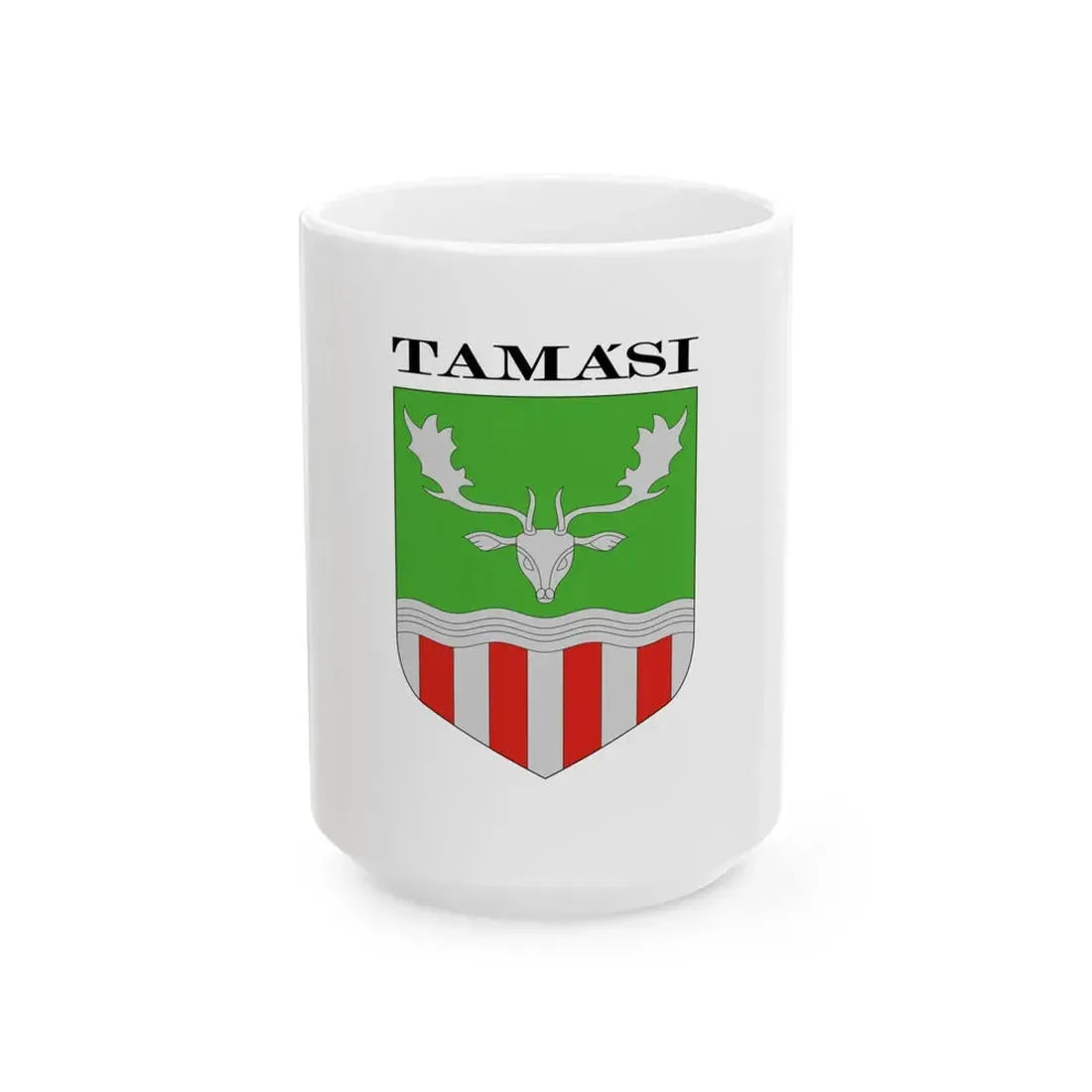 Flag of Tamasi (Hungary) White Coffee Mug 15oz - Go Mug Yourself
