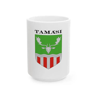Flag of Tamasi (Hungary) White Coffee Mug 15oz - Go Mug Yourself