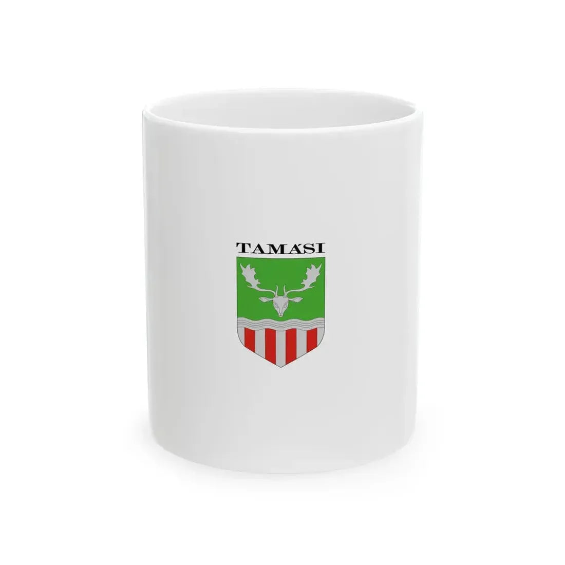 Flag of Tamasi vertical (Hungary) White Coffee Mug 11oz - Go Mug Yourself
