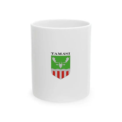 Flag of Tamasi vertical (Hungary) White Coffee Mug 11oz - Go Mug Yourself