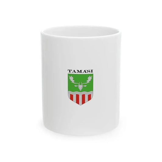 Flag of Tamasi vertical (Hungary) White Coffee Mug 11oz - Go Mug Yourself