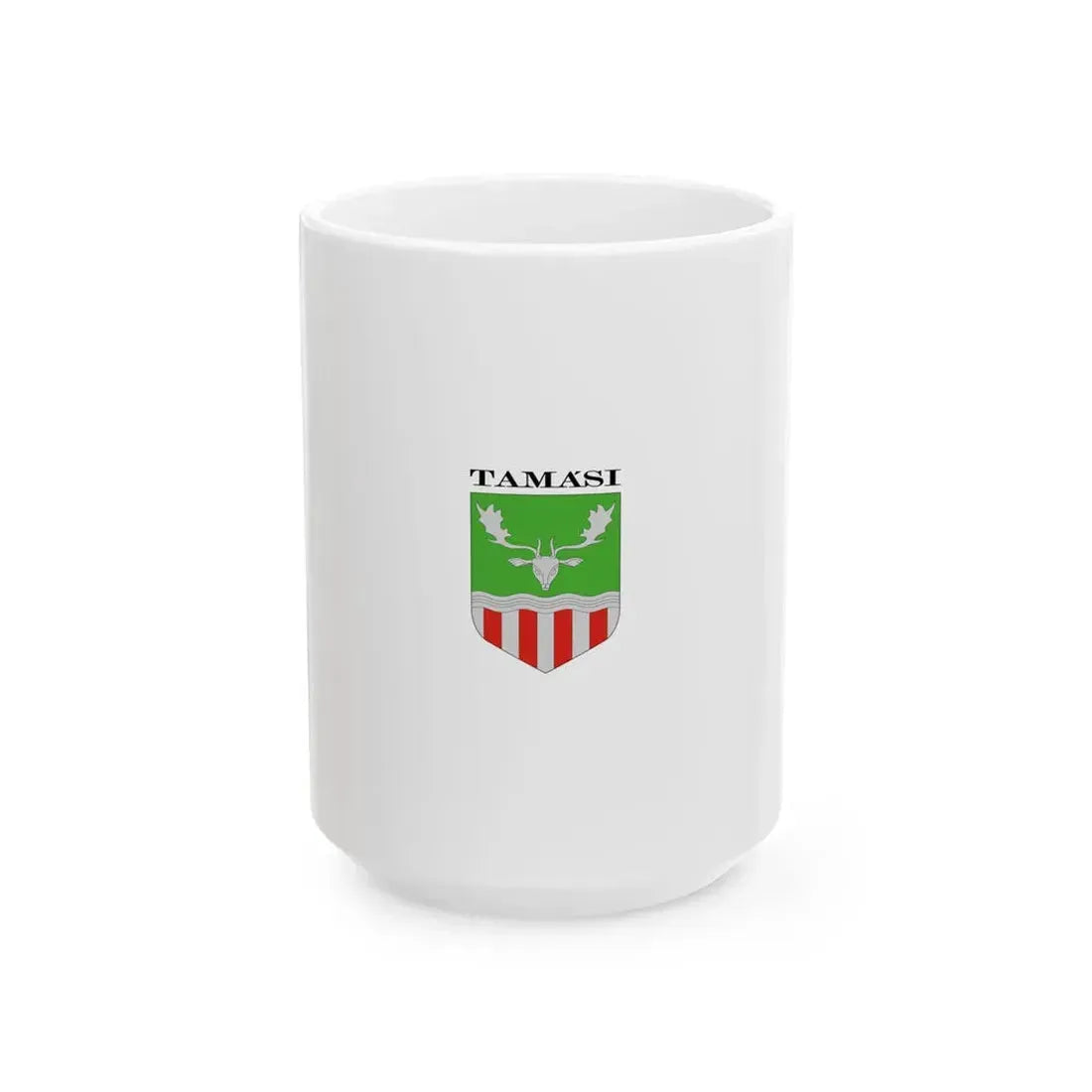 Flag of Tamasi vertical (Hungary) White Coffee Mug 15oz - Go Mug Yourself
