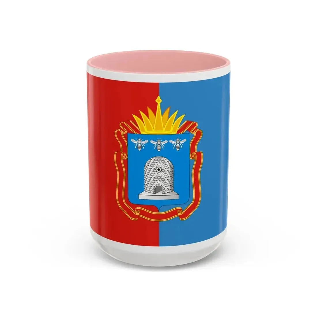 Flag of Tambov Oblast Russia - Accent Coffee Mug 15oz Pink - Go Mug Yourself