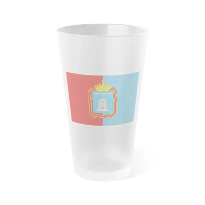 Flag of Tambov Oblast Russia - Frosted Pint Glass 16oz 16oz Frosted - Go Mug Yourself