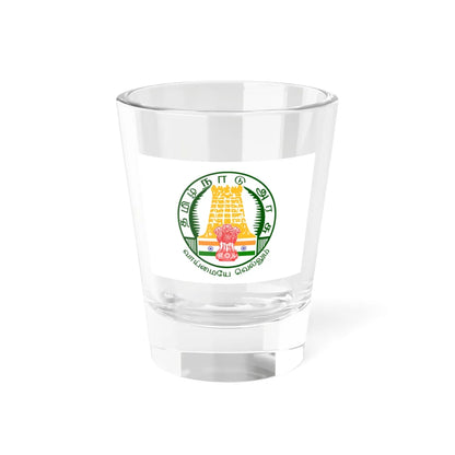 Flag of Tamil Nadu (India) Shot Glass 1.5oz 1.5oz - Go Mug Yourself