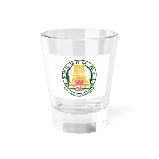 Flag of Tamil Nadu (India) Shot Glass 1.5oz 1.5oz - Go Mug Yourself