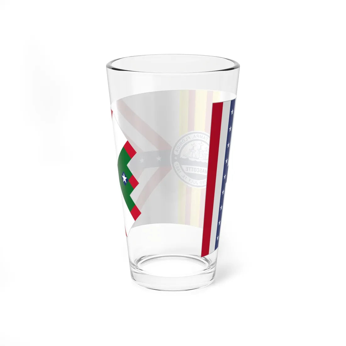Flag of Tampa Florida (United States) Pint Glass 16oz - Go Mug Yourself