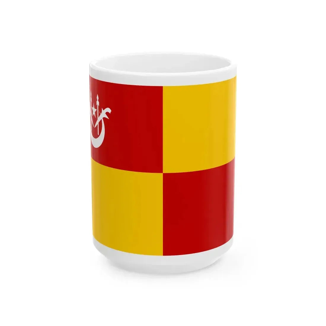 Flag of Tanah Merah Kelantan (Malaysia) White Coffee Mug 15oz - Go Mug Yourself