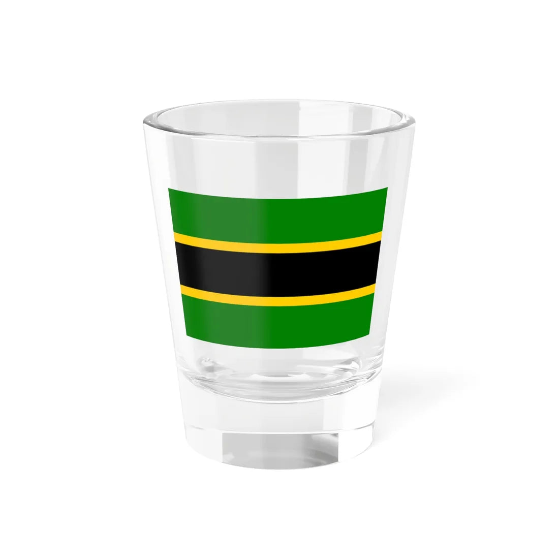 Flag of Tanganyika 1961-1964 (Tanzania) Shot Glass 1.5oz 1.5oz - Go Mug Yourself