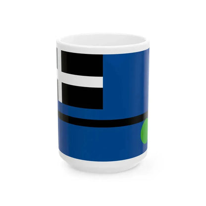 Flag of Tangier Virginia (United States) White Coffee Mug 15oz - Go Mug Yourself