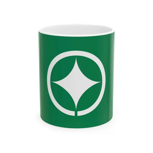 Flag of Tano Kochi (Japan) White Coffee Mug 11oz - Go Mug Yourself
