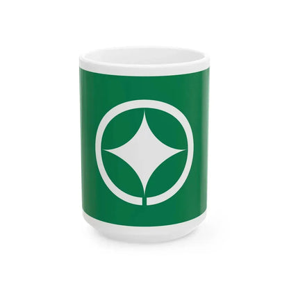 Flag of Tano Kochi (Japan) White Coffee Mug 15oz - Go Mug Yourself