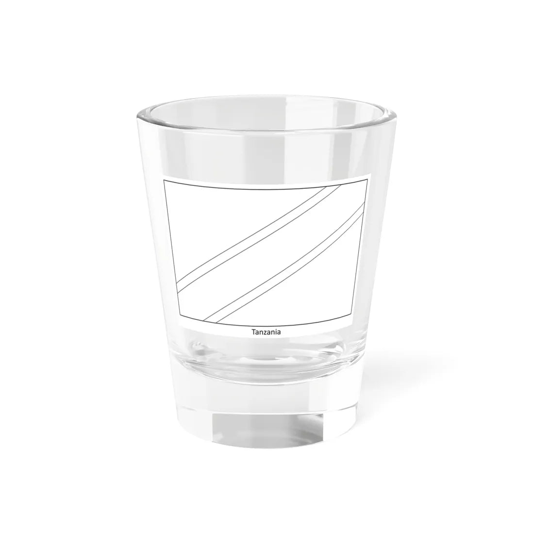 Flag of Tanzania colouring page (Tanzania) Shot Glass 1.5oz 1.5oz - Go Mug Yourself