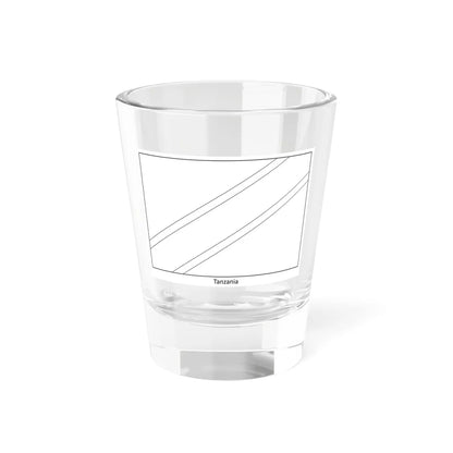 Flag of Tanzania colouring page (Tanzania) Shot Glass 1.5oz 1.5oz - Go Mug Yourself
