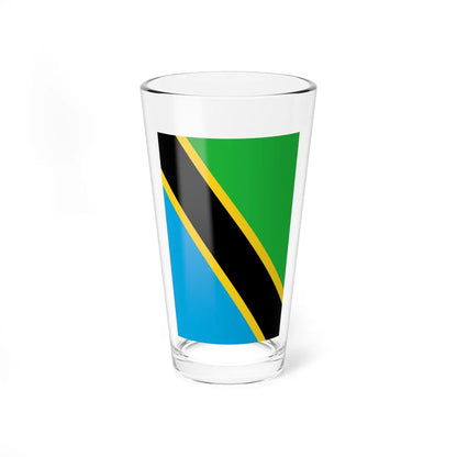 Flag of Tanzania vertical (Tanzania) Pint Glass 16oz 16oz - Go Mug Yourself