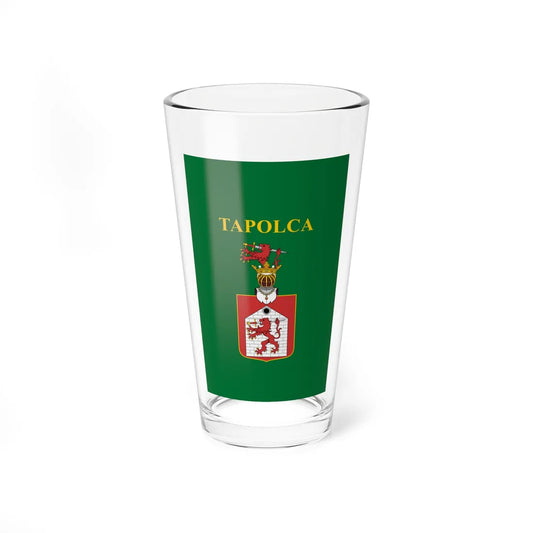 Flag of Tapolca vertical variant (Hungary) Pint Glass 16oz 16oz - Go Mug Yourself