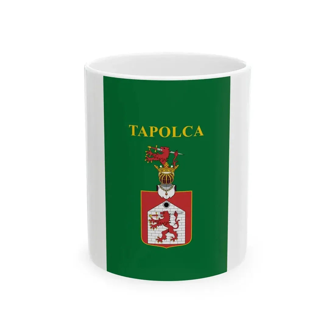 Flag of Tapolca vertical variant (Hungary) White Coffee Mug 11oz - Go Mug Yourself