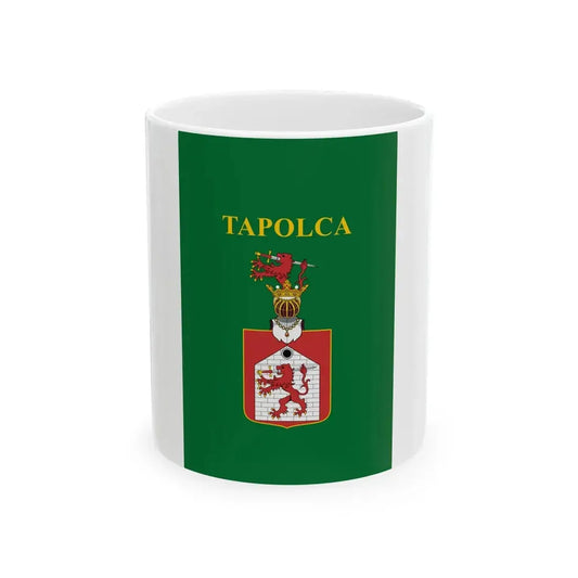 Flag of Tapolca vertical variant (Hungary) White Coffee Mug 11oz - Go Mug Yourself