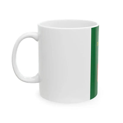 Flag of Tapolca vertical variant (Hungary) White Coffee Mug - Go Mug Yourself