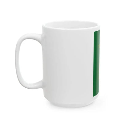 Flag of Tapolca vertical variant (Hungary) White Coffee Mug - Go Mug Yourself
