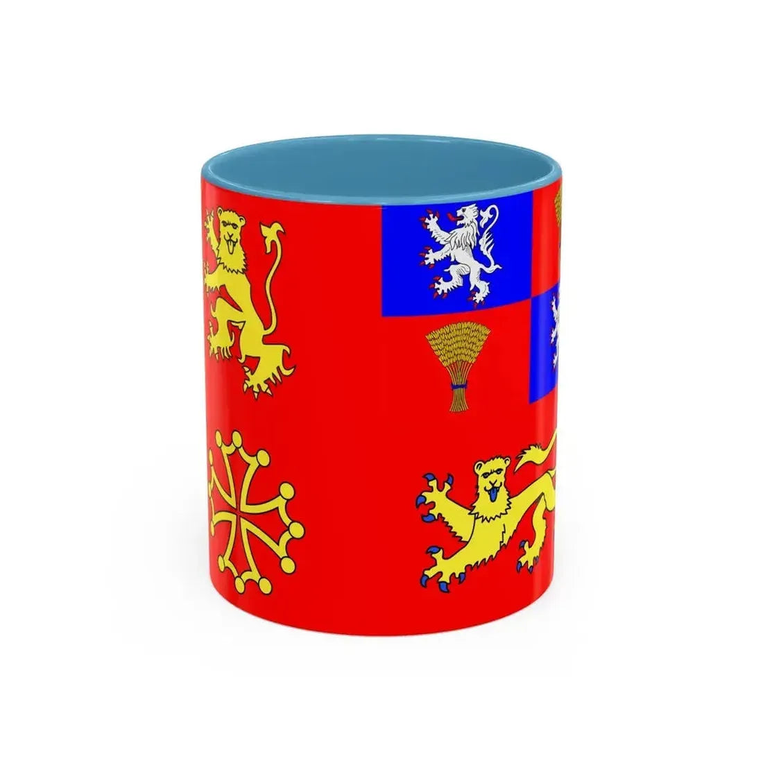 Flag of Tarn et Garonne France - Accent Coffee Mug 11oz Light Blue - Go Mug Yourself