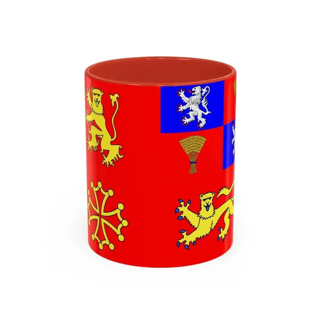Flag of Tarn et Garonne France - Accent Coffee Mug 11oz Red - Go Mug Yourself