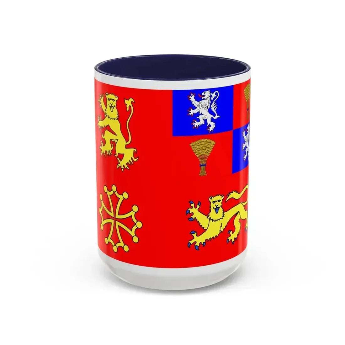 Flag of Tarn et Garonne France - Accent Coffee Mug 15oz Navy - Go Mug Yourself