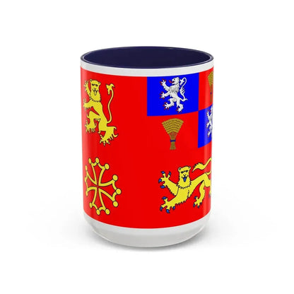 Flag of Tarn et Garonne France - Accent Coffee Mug 15oz Navy - Go Mug Yourself
