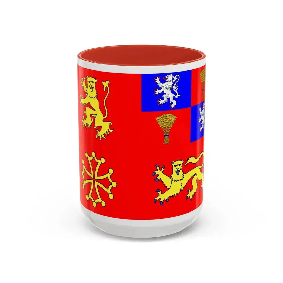 Flag of Tarn et Garonne France - Accent Coffee Mug 15oz Red - Go Mug Yourself