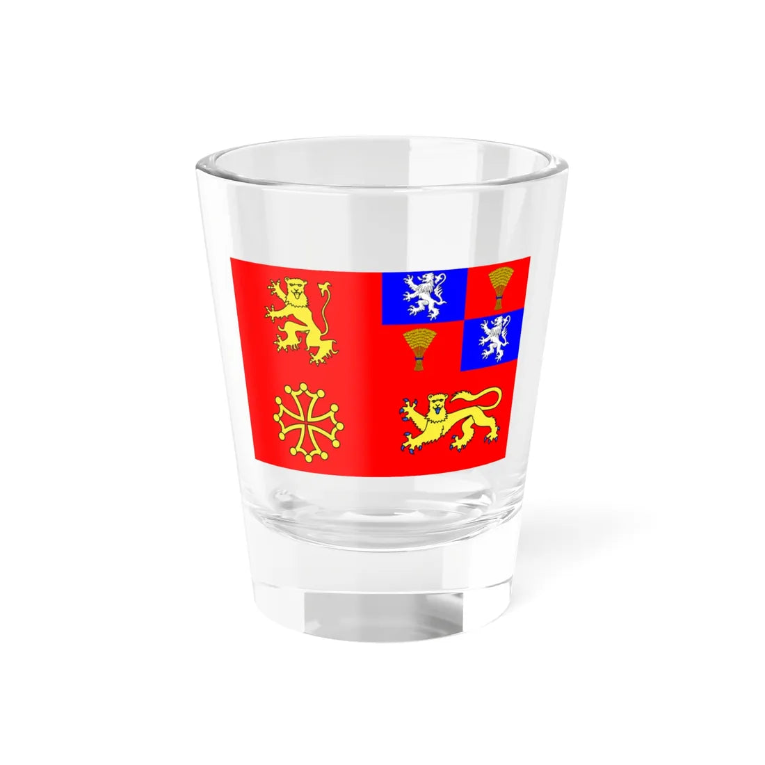 Flag of Tarn-et-Garonne (France) Shot Glass 1.5oz 1.5oz - Go Mug Yourself