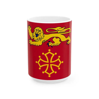 Flag of Tarn-et-Garonne variant (France) White Coffee Mug 15oz - Go Mug Yourself