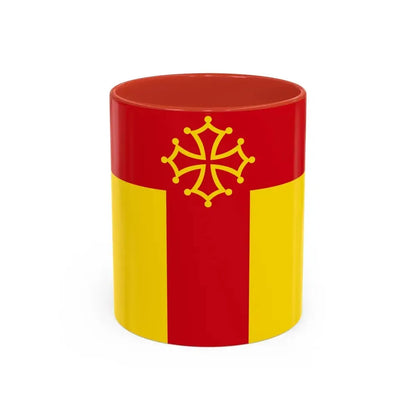 Flag of Tarn France - Accent Coffee Mug 11oz Red - Go Mug Yourself