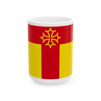 Flag of Tarn France - White Coffee Mug-15oz-Go Mug Yourself