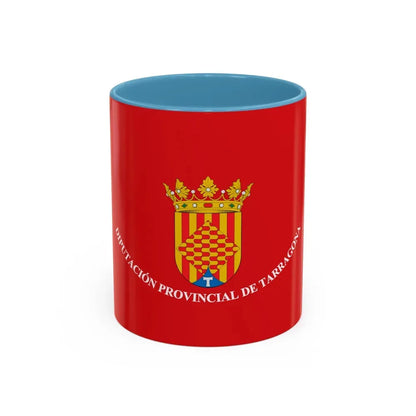 Flag of Tarragona Spain - Accent Coffee Mug 11oz Light Blue - Go Mug Yourself