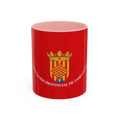 Flag of Tarragona Spain - Accent Coffee Mug 11oz Pink - Go Mug Yourself