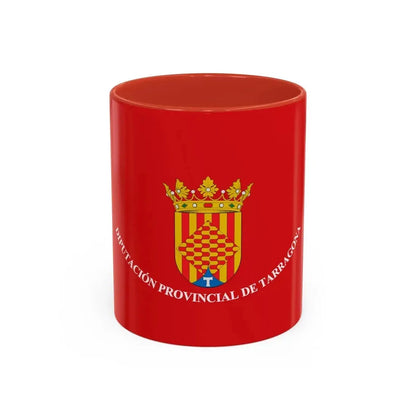 Flag of Tarragona Spain - Accent Coffee Mug 11oz Red - Go Mug Yourself