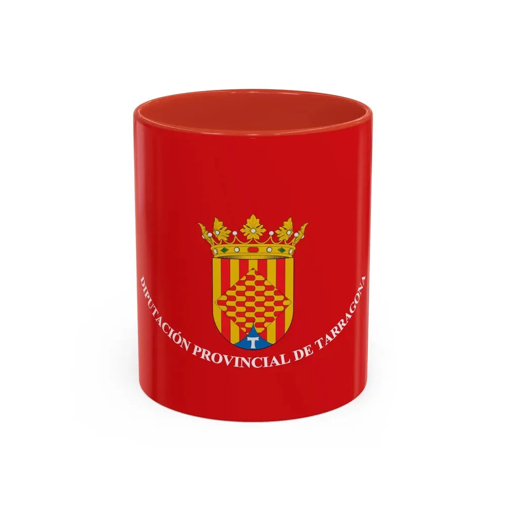 Flag of Tarragona Spain - Accent Coffee Mug 11oz Red - Go Mug Yourself