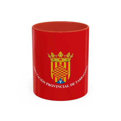 Flag of Tarragona Spain - Accent Coffee Mug 11oz Red - Go Mug Yourself