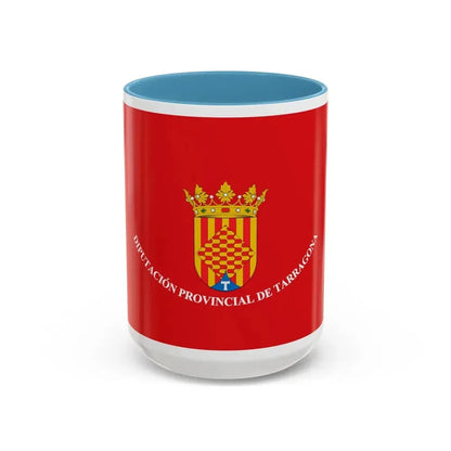 Flag of Tarragona Spain - Accent Coffee Mug 15oz Light Blue - Go Mug Yourself