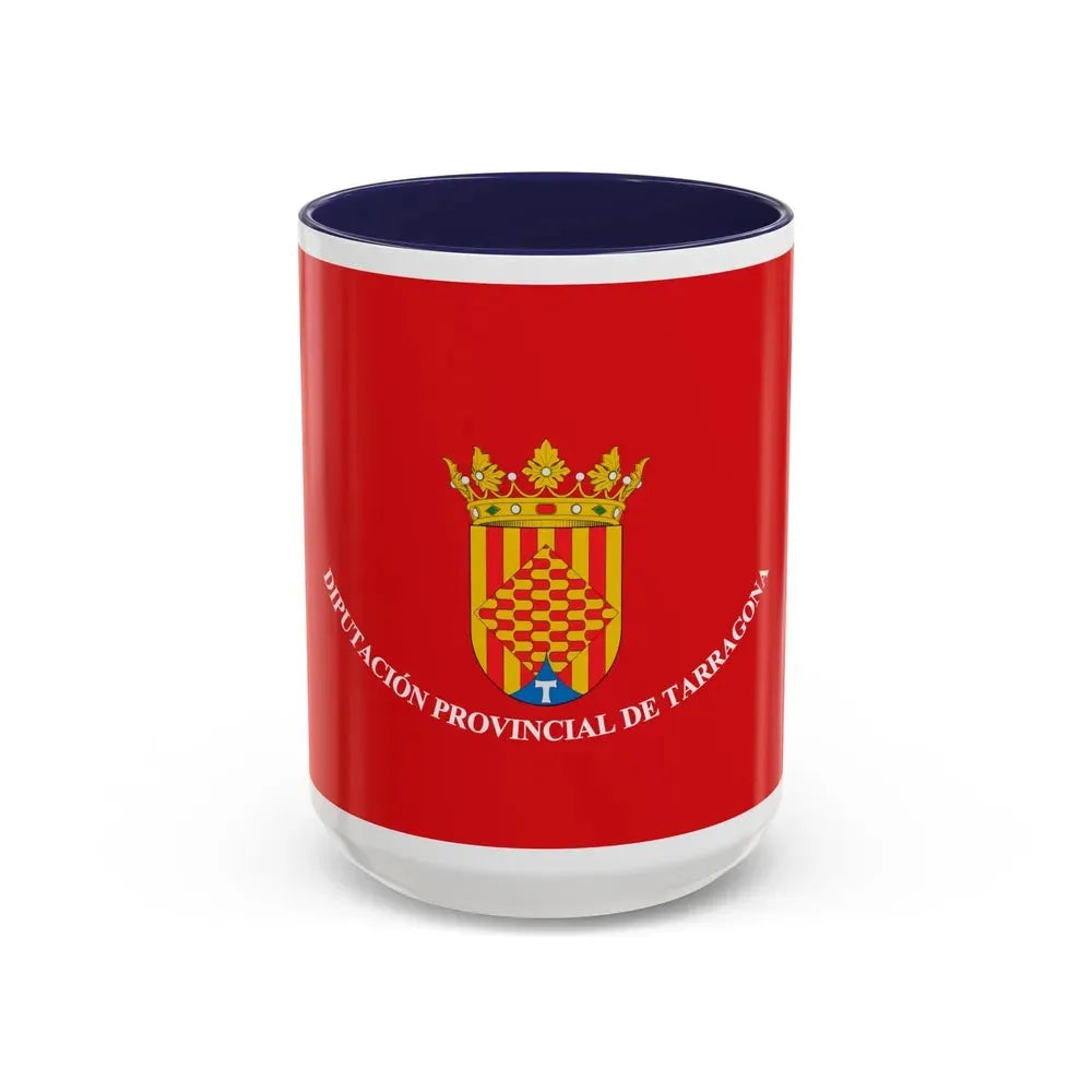 Flag of Tarragona Spain - Accent Coffee Mug 15oz Navy - Go Mug Yourself
