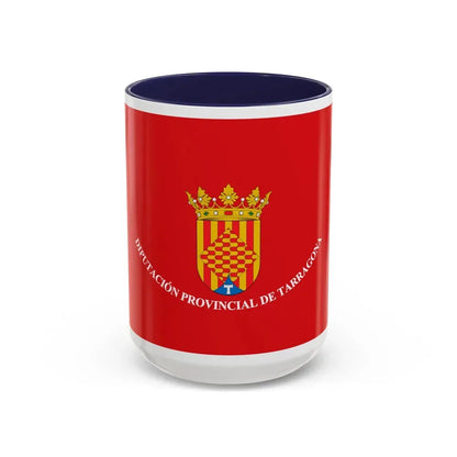 Flag of Tarragona Spain - Accent Coffee Mug 15oz Navy - Go Mug Yourself