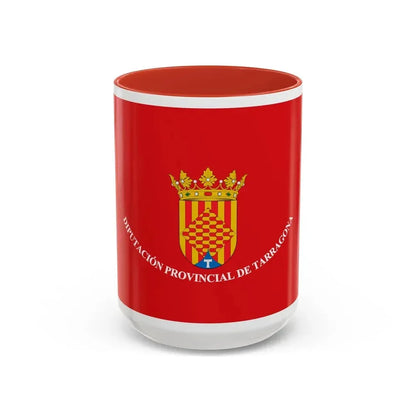 Flag of Tarragona Spain - Accent Coffee Mug 15oz Red - Go Mug Yourself