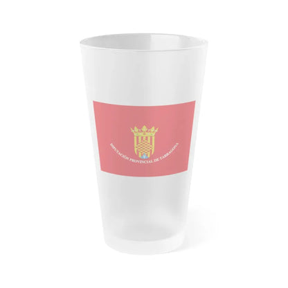 Flag of Tarragona Spain - Frosted Pint Glass 16oz 16oz Frosted - Go Mug Yourself