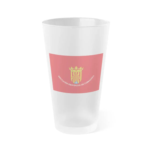 Flag of Tarragona Spain - Frosted Pint Glass 16oz 16oz Frosted - Go Mug Yourself