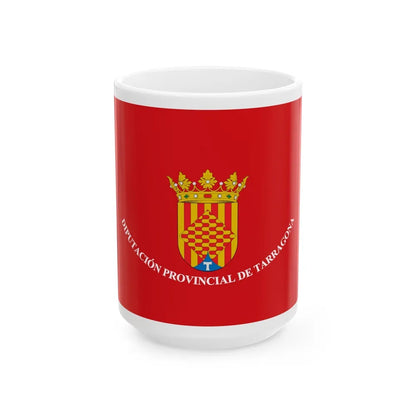 Flag of Tarragona Spain - White Coffee Mug-15oz-Go Mug Yourself