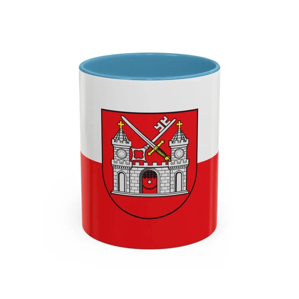 Flag of Tartu Estonia - Accent Coffee Mug 11oz Light Blue - Go Mug Yourself
