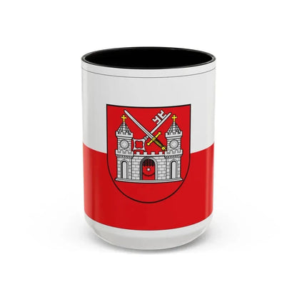 Flag of Tartu Estonia - Accent Coffee Mug 15oz Black - Go Mug Yourself